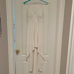 White high/low dress